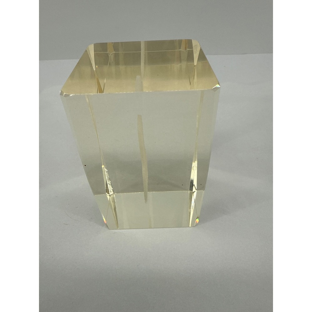 Elvis Presley Crystal Engraved Portrait Keepsake Desk Paperweight Display - Picture 2 of 6
